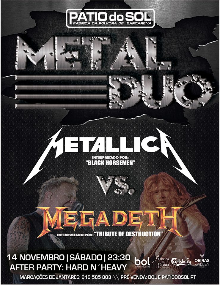 Imagem da fonte — METAL DUO – Tributos Metallica & Megadeth