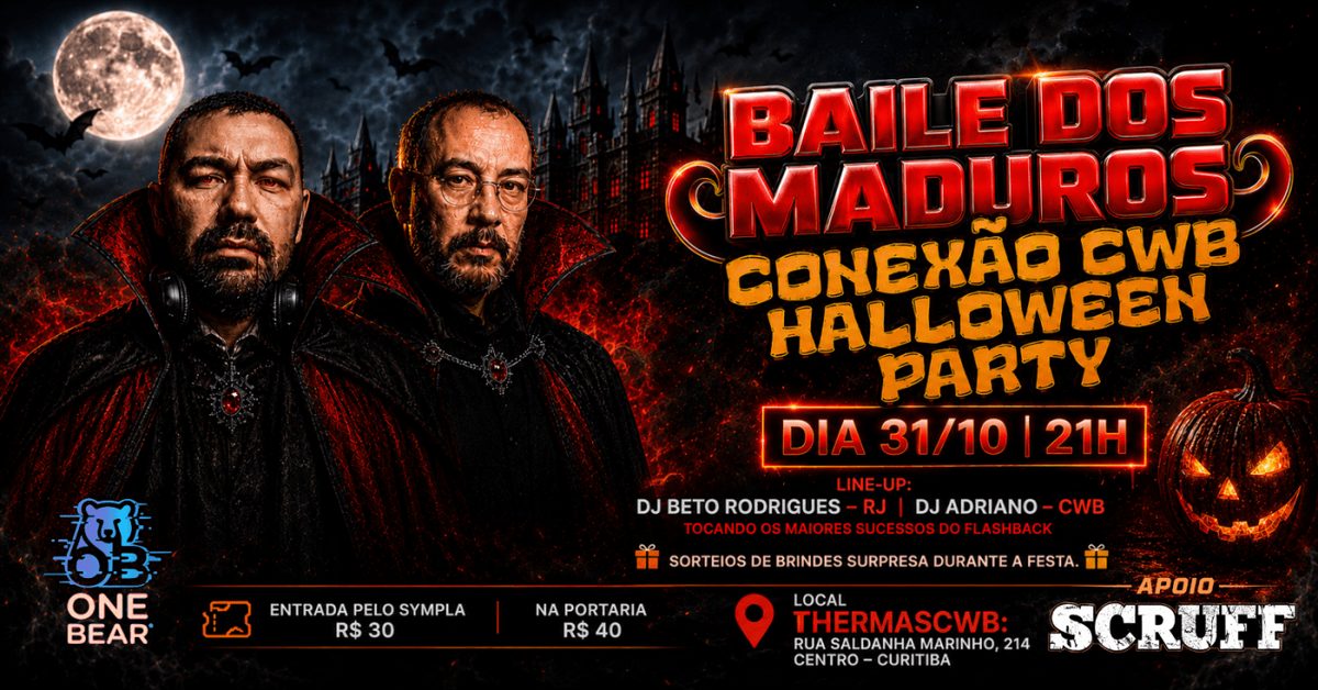 Imagem da fonte — SÁBADO 31/10 | BAILE DOS MADUROS CWB HALLOWEEN PARTY