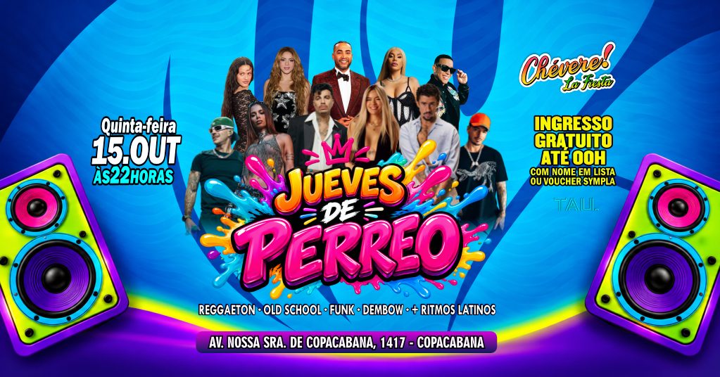 Bild der Quelle — Fiesta Latina ¡CHÉVERE! | Quinta-feira 15 outubro | Copacabana | TAU
