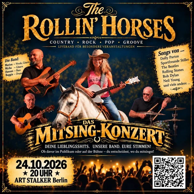 출처 이미지 — Sing-along concert with the band The Rollin’ Horses