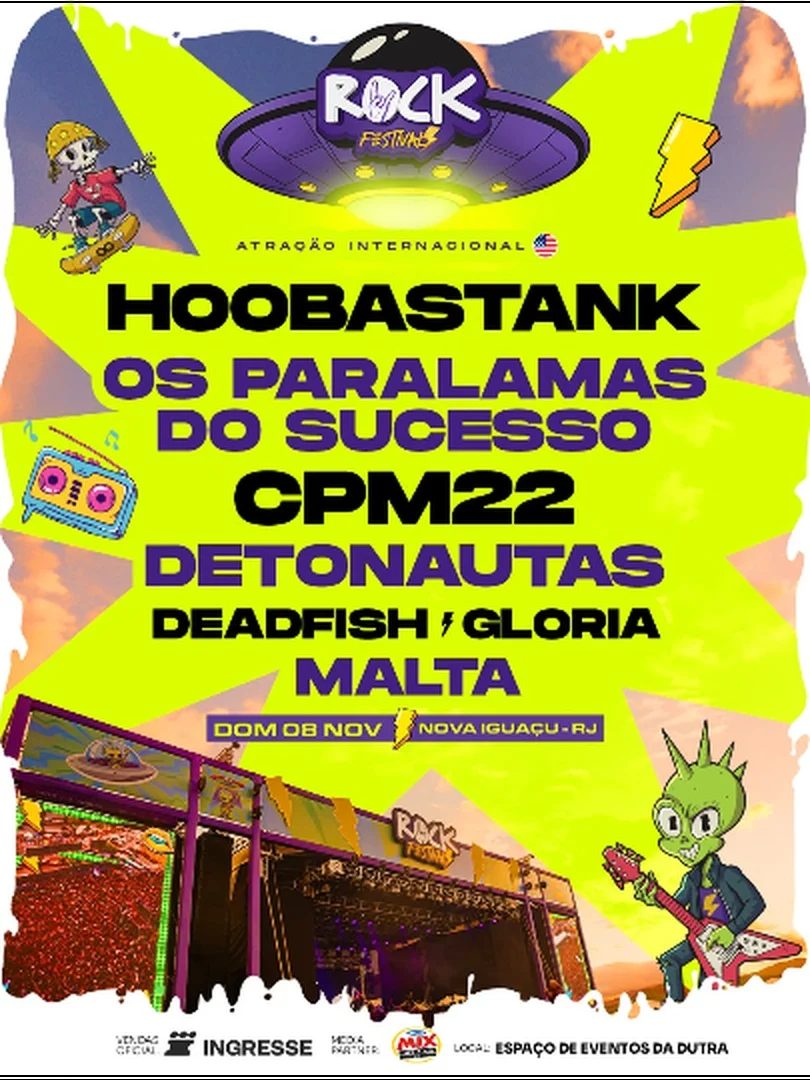 Bild der Quelle — CPM 22 — Turnê 30 Anos — Rock Festival Nova Iguaçu 2026 em Nova Iguaçu