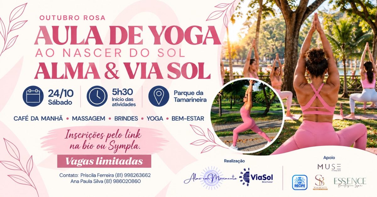 출처 이미지 — Alma e Via Sol | Yoga no Parque (Edição Alma em Movimento no Parque)