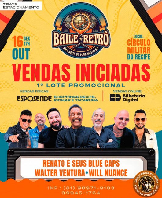 출처 이미지 — BAILE RETRO - CIRCULO MILITAR DO RECIFE