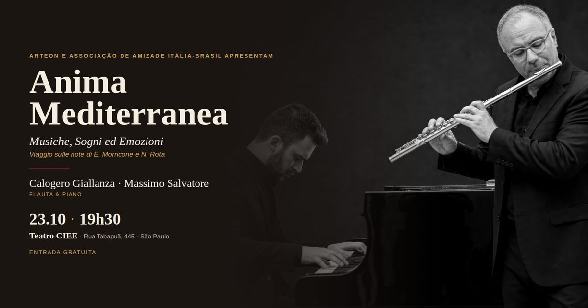 Imagem da fonte — Anima Mediterranea Calogero Giallanza & Massimo Salvatore | Teatro CIEE