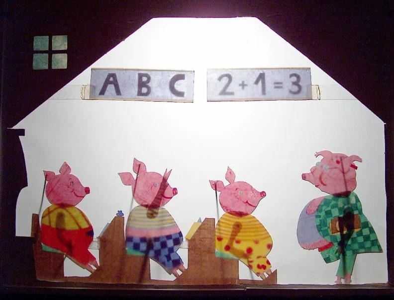 出典の画像 — 42 Zilli, Billi, Willi - the three little pigs