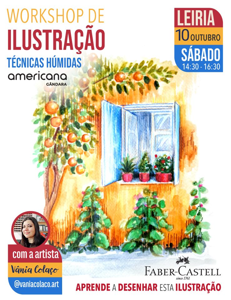 Source image — LEIRIA: WORKSHOP DESENHO FABER-CASTELL COM A ARTISTA VÂNIA COLAÇO
