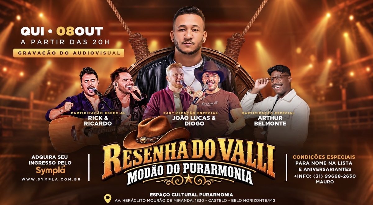 Imagem da fonte — MODÃO DO PURARMONIA (08/10) - Resenha do Valli (Gravação DVD)