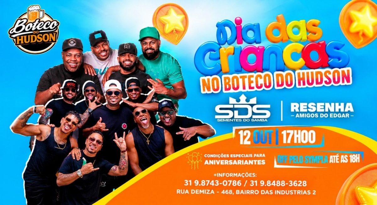 Image de la source — DIA DAS CRIANÇAS NO BOTECO DO HUDSON PAGODE, RESENHA E MUITA DIVERSÃO