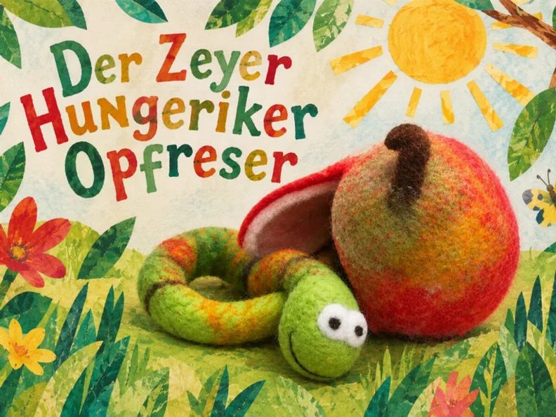Imagem da fonte — Zeyer’s *Hungeriker Opfreser* / *The Very Hungry Caterpillar*: A bilingual story-time session for children in German and Yiddish