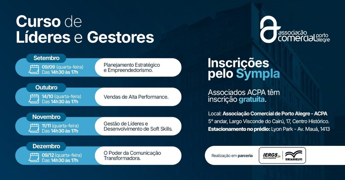 Imagem da fonte — Vendas de Alta Performance 2/4 - Escola de Líderes e Gestores | ACPA & IERGS