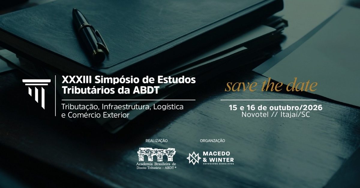 Imagen de la fuente — XXXIII Simpósio de Estudos Tributários da ABDT