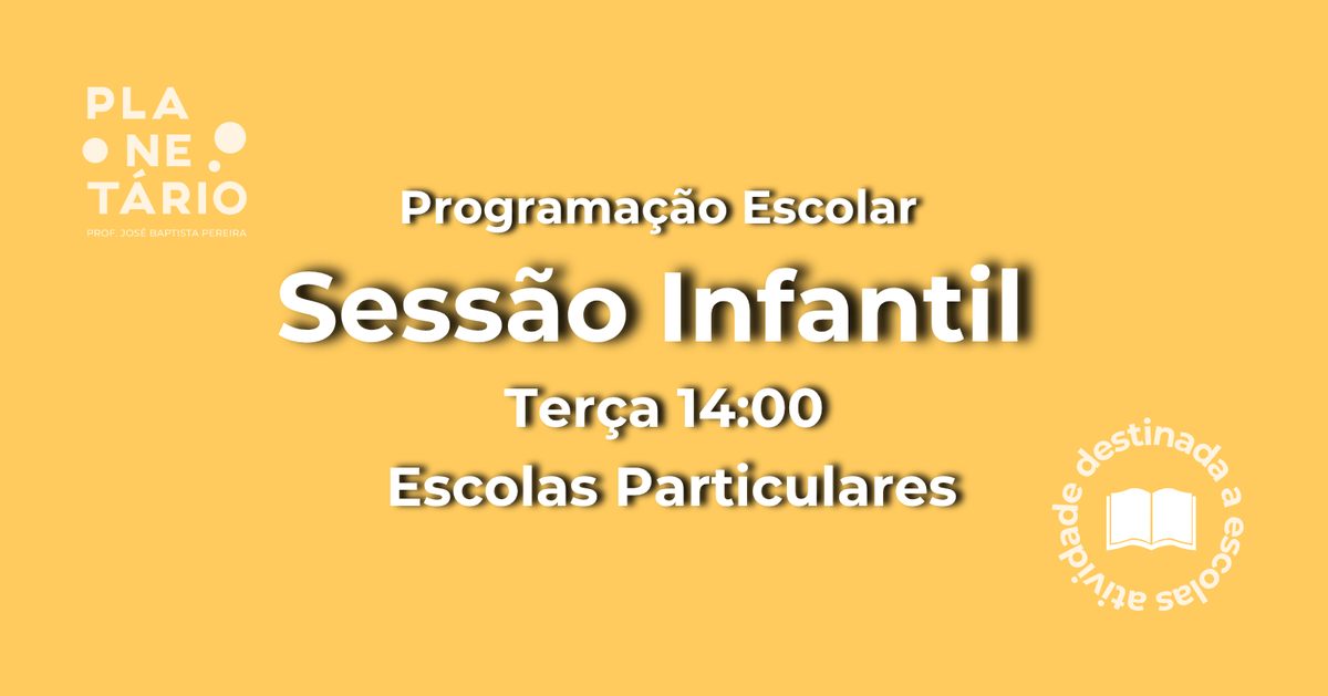 Imagem da fonte — Sessão Escolar - Escolas Particulares 10/11 às 14h