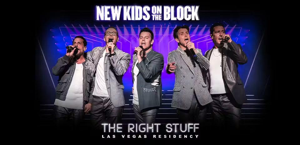 Source image — New Kids On the Block: The Right Stuff (Dolby Live) — Noites: 3, 7, 9, 10, 14, 16, 17 out/2026