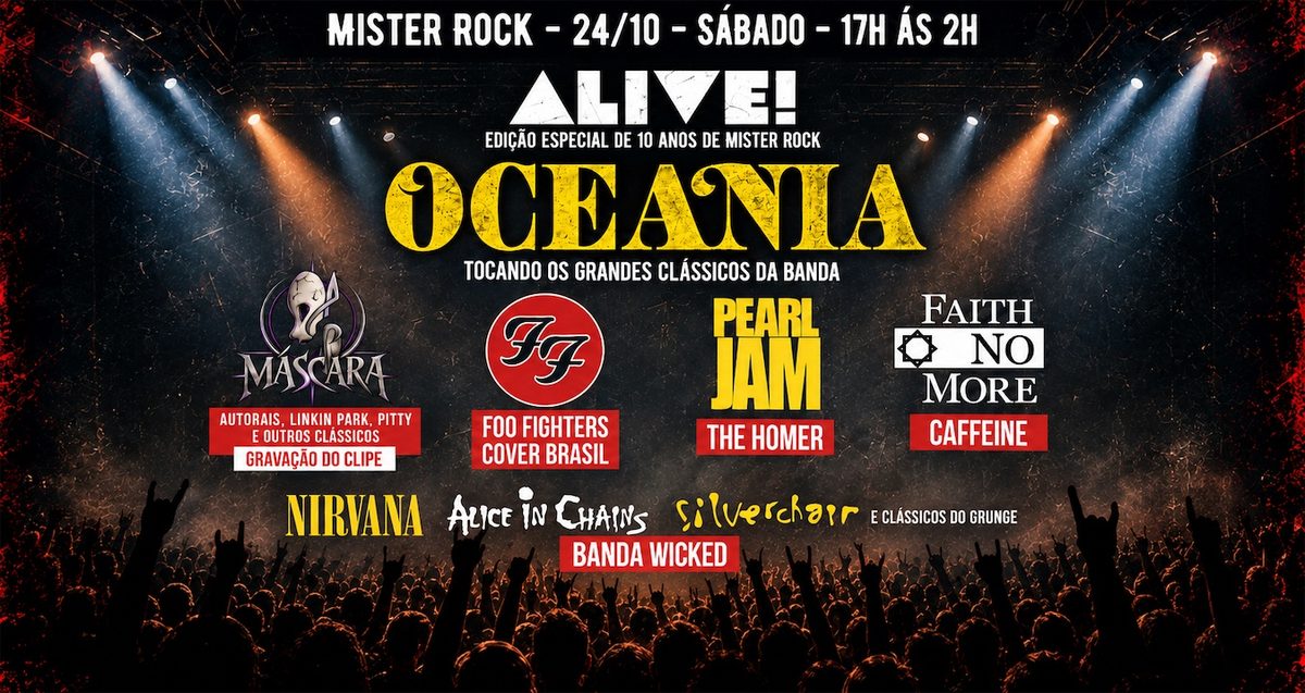 Bild der Quelle — 24/10 - Alive 90s/2000 - Oceania, Foo Fighters, Pearl Jam, Faith No More e mais