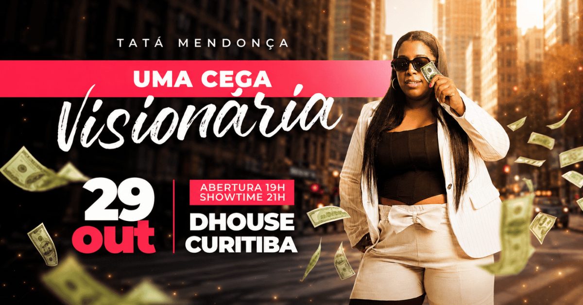 Afbeelding van de bron — Tatá Mendonça em "Uma Cega Visionária" / Stand up Comedy