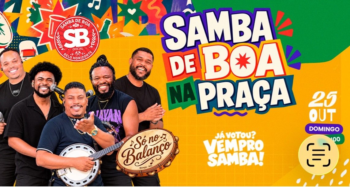 Imagem da fonte — SAMBA DE BOA NA PRAÇA TIRADENTES TODO DOMINGO