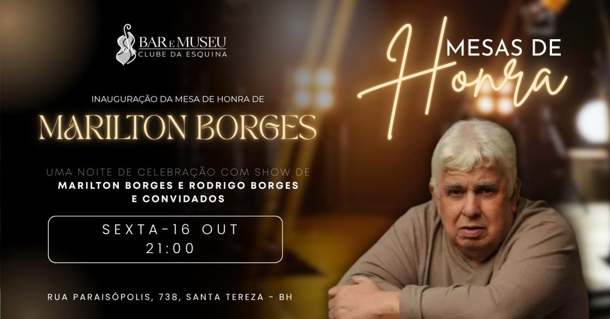 Imagen de la fuente — SHOW MARILTON BORGES E CONVIDADOS - Inauguração Mesas de Honra de Marilton Borges