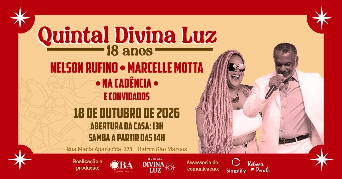 Bild der Quelle — 18 ANOS DO QUINTAL DIVINA LUZ | Samba, Afeto e Legado - Nelson Rufino e Marcelle Motta