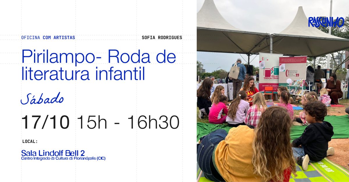 Imagem da fonte — Pirilampo- Roda de literatura infantil | Oficina para crianças