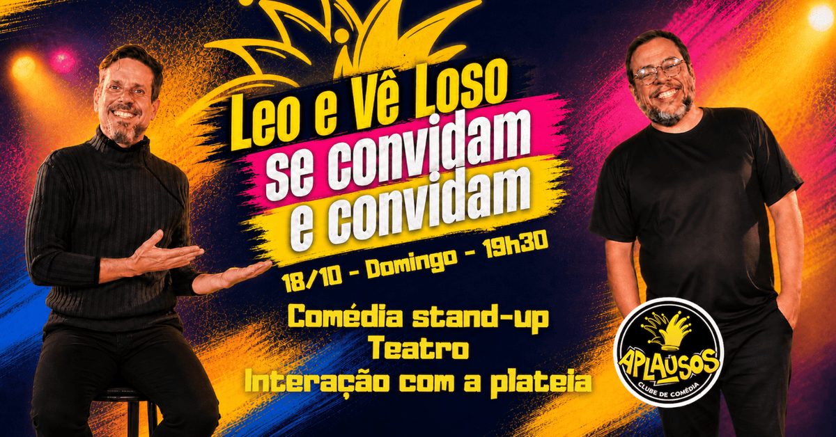 Bild der Quelle — Léo e Vê Loso se convidam e convidam - Comédia stand-up em Brasília - 2 shows pelo preço de 1