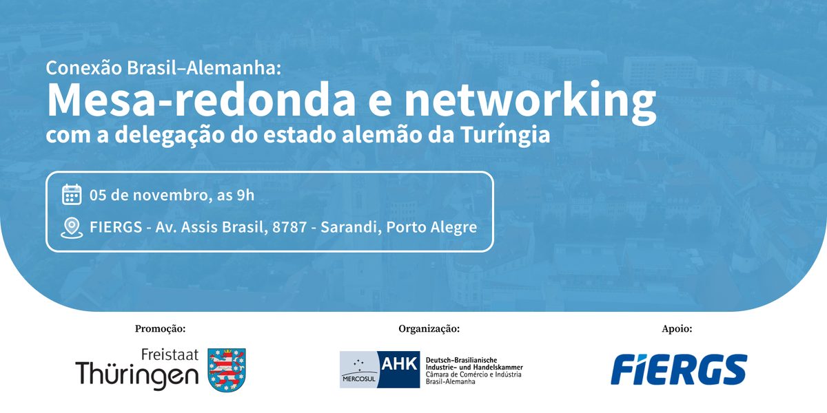 Bild der Quelle — Conexão Brasil-Alemanha: Mesa-redonda e networking com a delegação do estado alemão da Turíngia