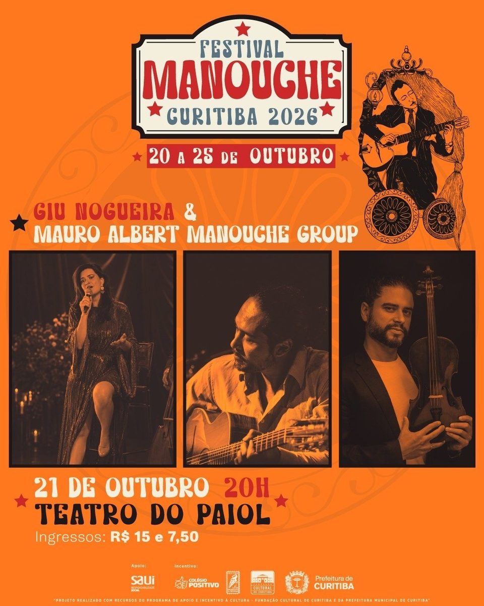 Imagen de la fuente — Festival Manouche Curitiba 2026 - Giu Nogueira e Mauro Albert Manouche Group