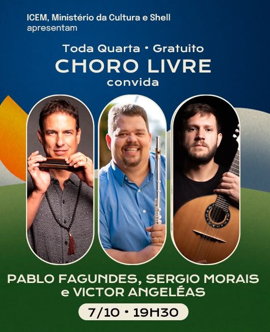Imagem da fonte — Clube do Choro convida Pablo Fagundes, Sérgio Morais e Victor Angeléas