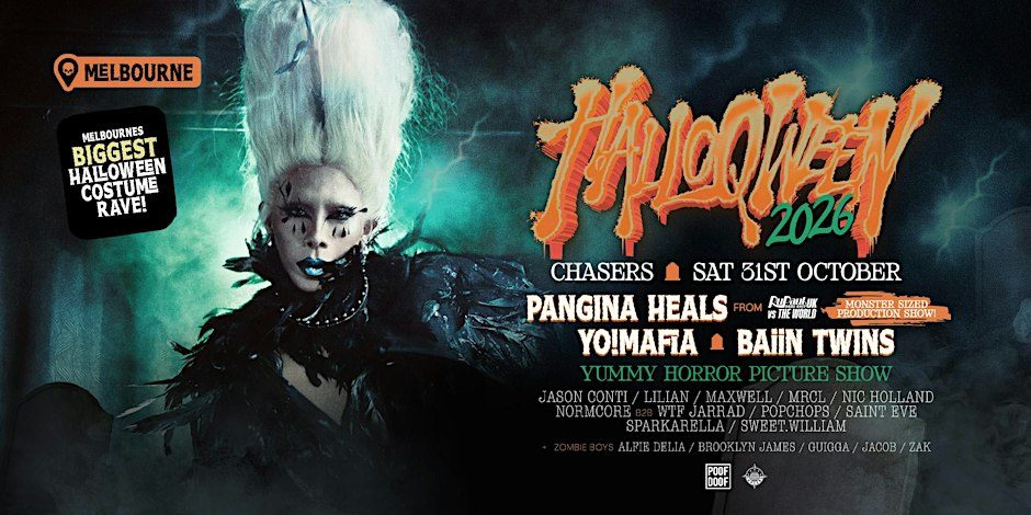 Source image — POOF DOOF Halloqween 2026 - MELBOURNE