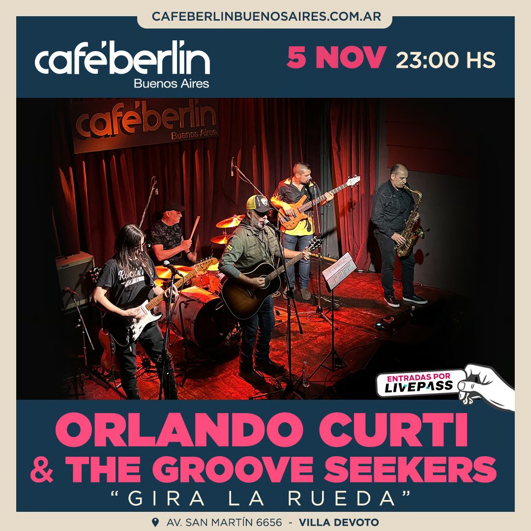 Immagine della fonte — Orlando Curti & The Groove Seekers en Cafe Berlin
