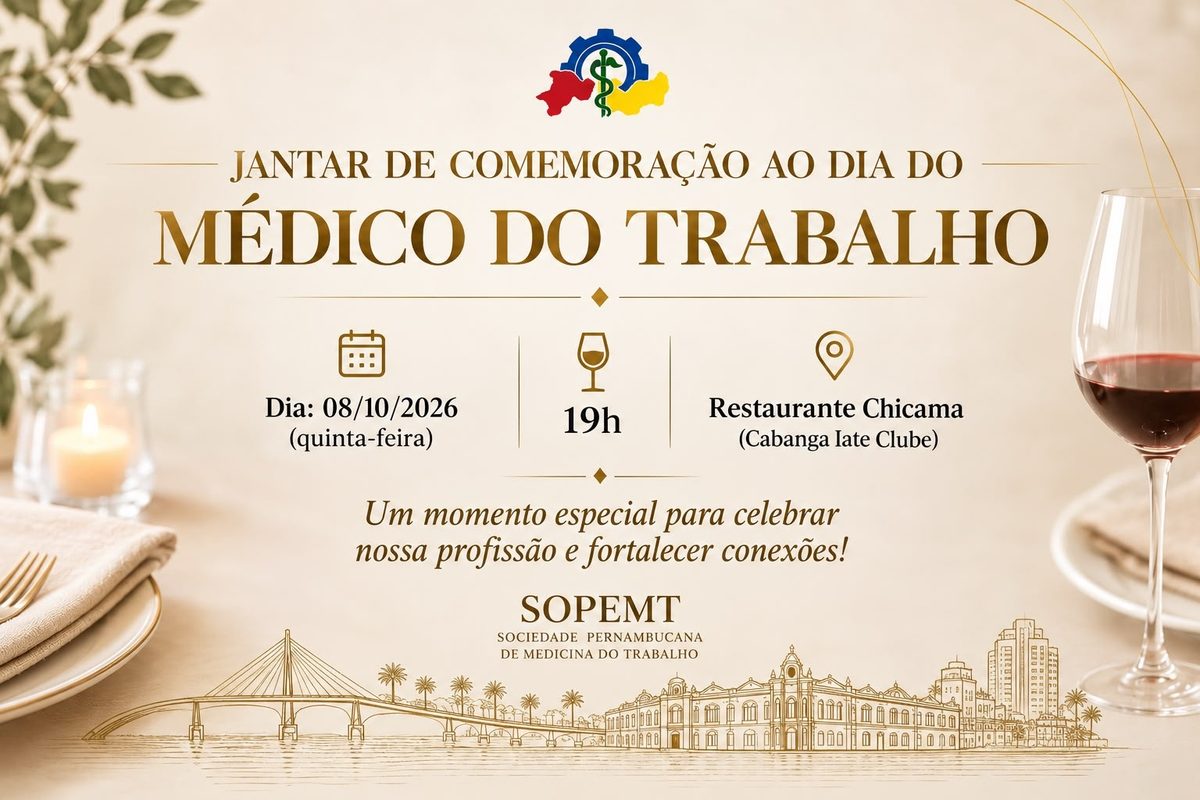 Imagem da fonte — JANTAR DE COMEMORAÇÃO AO DIA DO MEDICO DO TRABALHO